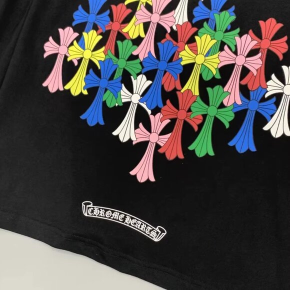 Chrome Hearts Colored Cross Scroll - Black Long-Sleeve Shirt - Picture 3 of 5